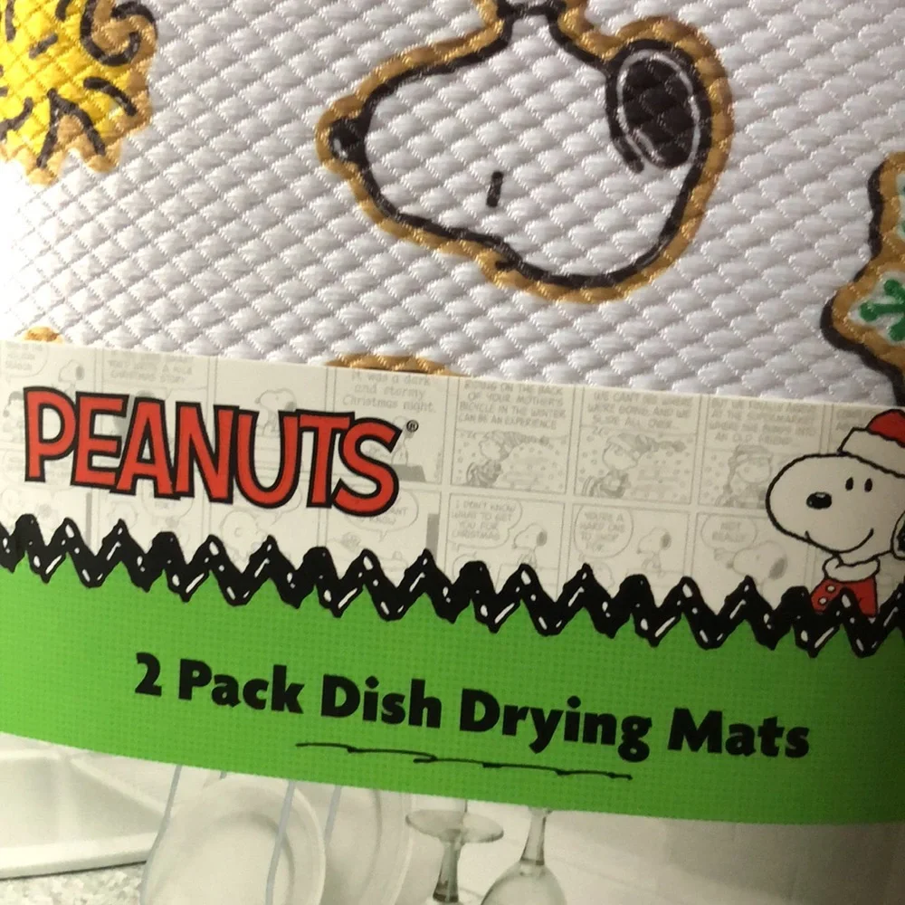 Peanuts Snoopy Christmas Holiday Drying Mats